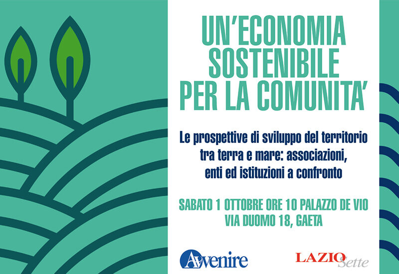 Un’economia sostenibile per la comunità – Sabato 1 ottobre a Gaeta