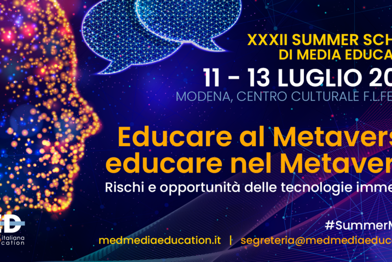 Metaverso, l’educazione tra rischi e opportunità. XXXII Summer school Med a Modena dall’11 al 13 luglio