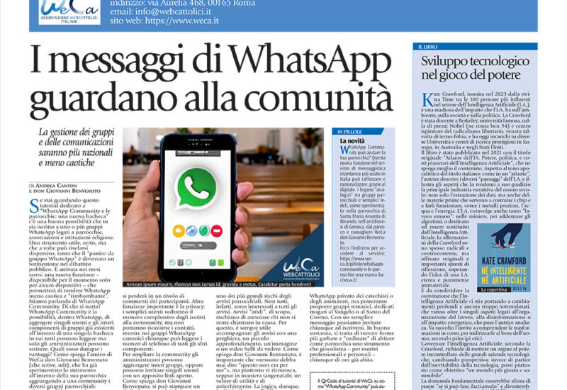 Avvenire domenica 24 marzo 2024