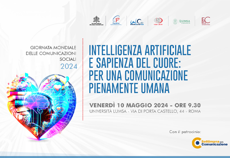 Intelligenza Artificiale e Sapienza del Cuore: Live Streaming dalla LUMSA – 10 Maggio 2024