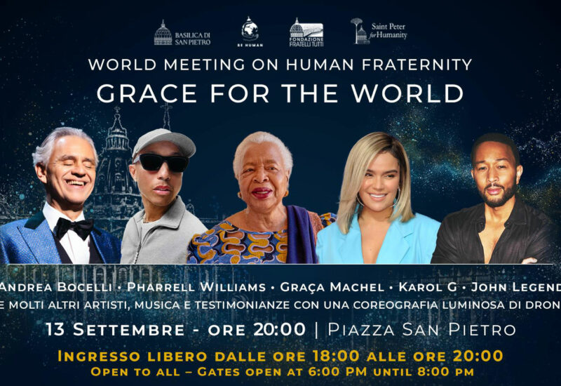 World Meeting on Human Fraternity 2025: a Roma i 15 tavoli tematici e il concerto “Grace for the World”